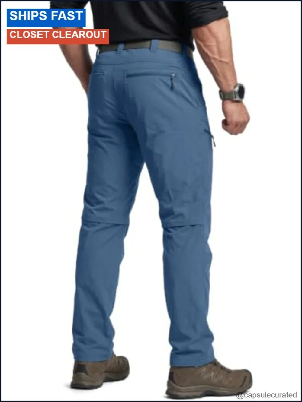 Men's Quick Dry Water Resistant Tactical Cargo Pants Stretch Hiking Work Pants